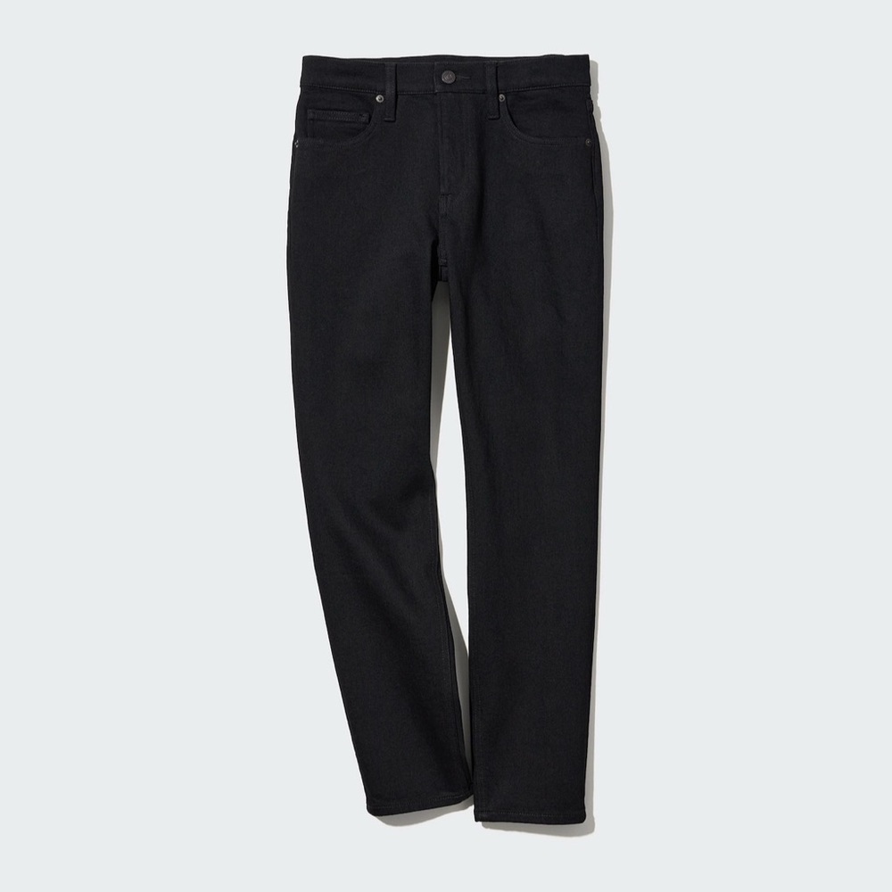 Uniqlo Stretch Slim Straight Jeans-Black and Dark Grey